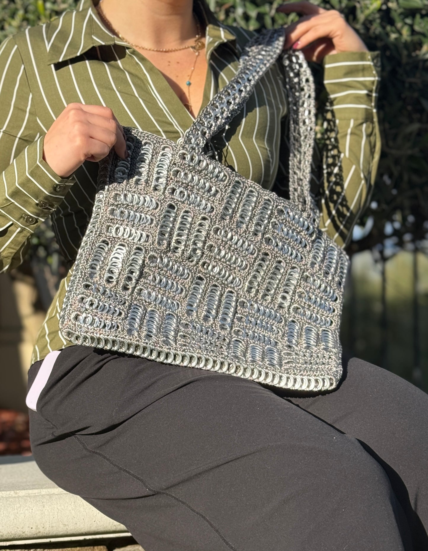 Large asymmetrical shoulder bag w/coin purse